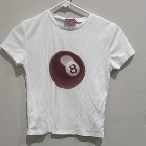 Edikted White Tee with 8 Ball